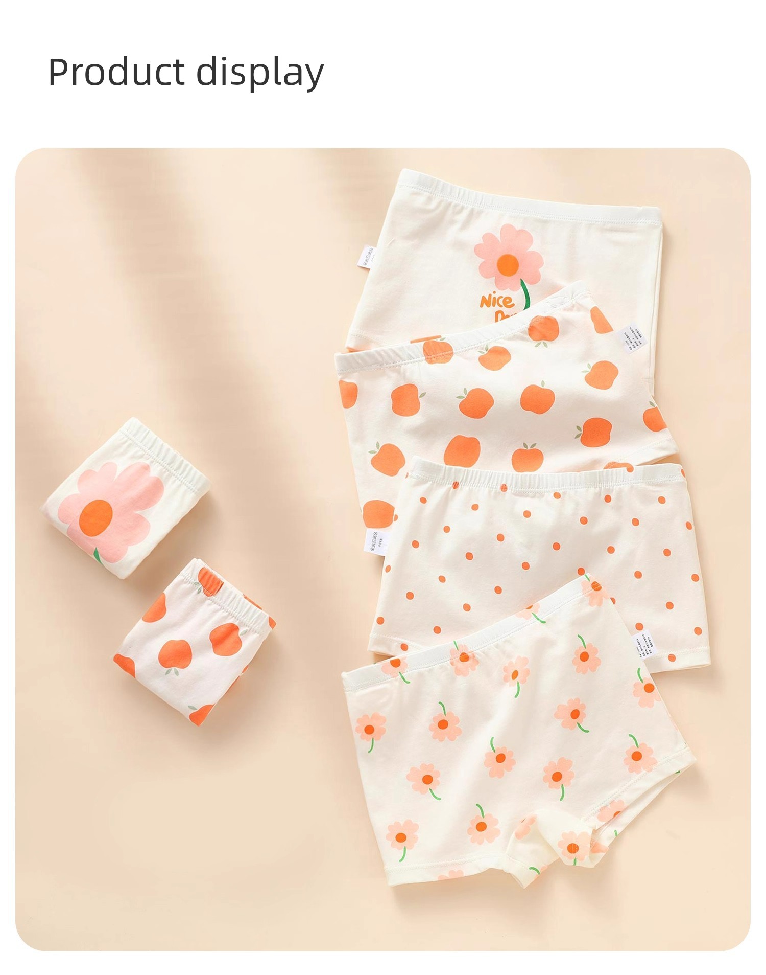 All-Cotton Girls' Underwear, Pure Cotton Boxer Shorts for Children, Baby Girls' Shorts, All-Cotton A-Class, Non-Binding on the Buttocks — 13