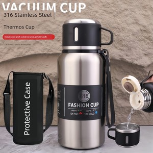 New Japanese Imported 16 Stainless Steel Thermos Cup for Men, Large Capacity 1500ml, Portable for Car Use and Outdoor Te