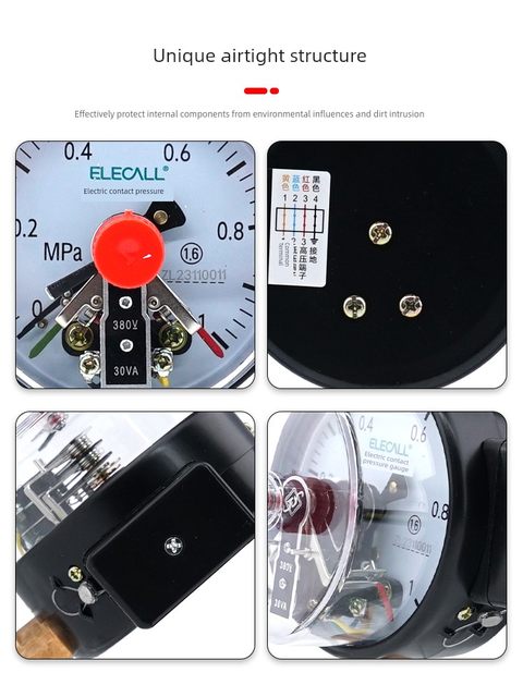 Yileco YXC-100 magnetic auxiliary electrical contact pressure gauge vacuum meter water and oil liquefied gas pressure gauge control switch