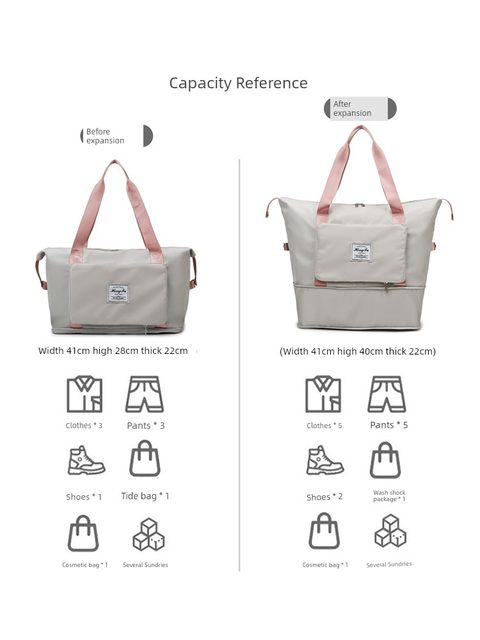 Travel bag for women large capacity to be produced bag storage bag sports gym bag men wet and dry short-distance hand luggage bag