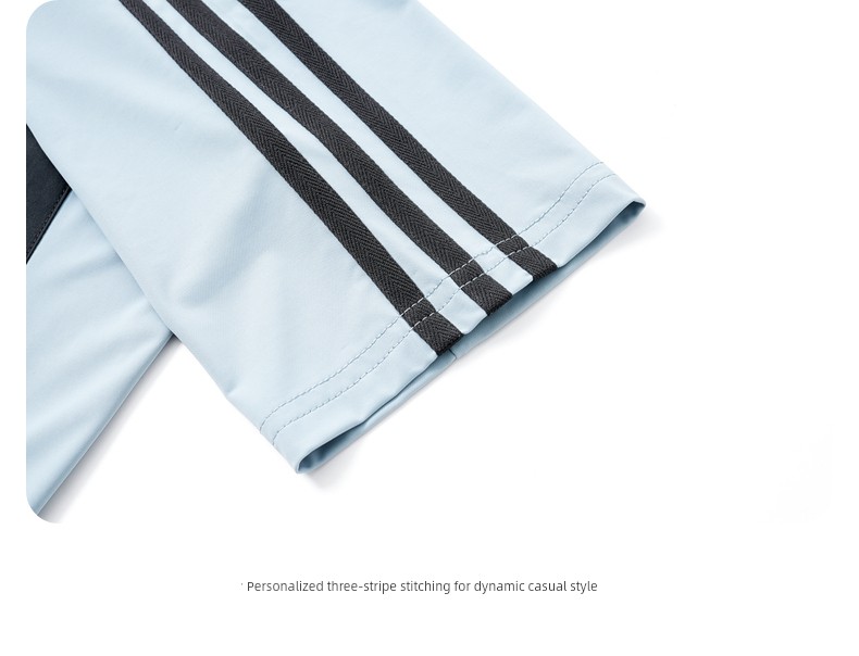 Boys' Summer Outdoor Color-Blocking Sports Quick-Dry Short-Sleeve Set 2026 New Model Youth Children's Ice Silk Two-Piece Set — 38