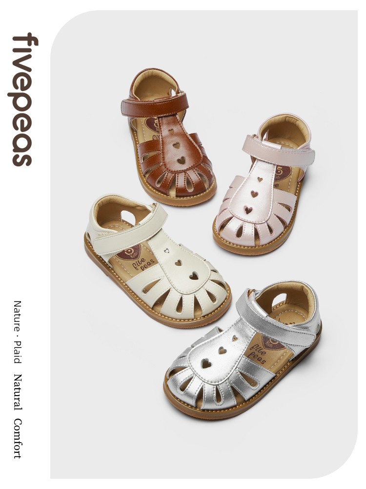 Fivepeas Cowhide Summer Lolita Children's Sandals — 4
