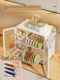 Cupboard kitchen countertop storage rack drain household dustproof platter tableware box multi-function dish storage rack