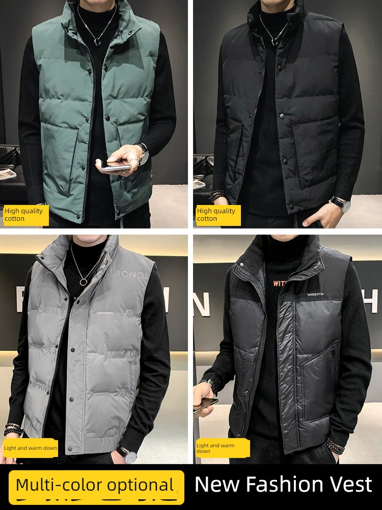 winter man leisure time cotton-padded clothes keep warm loose coat Vest
