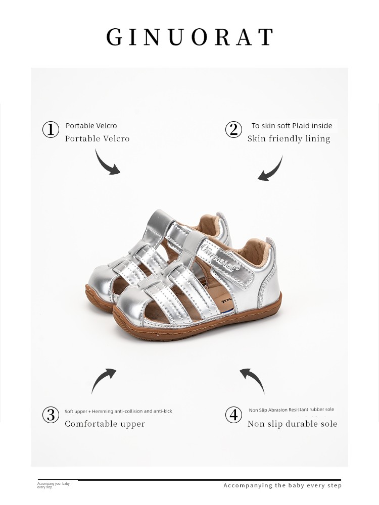 Ginuorat Qino Mouse 2026 Summer Simple Boys' Sandals Casual Fashion Shoes Girls' Non-Slip Walking Shoes — 2
