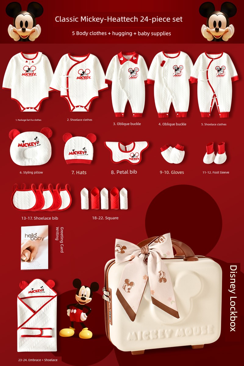 Disney Baby Gift Box Set Newborn Clothes Newborn Baby Full Moon Birth Meet Gift Supplies Upscale — 4