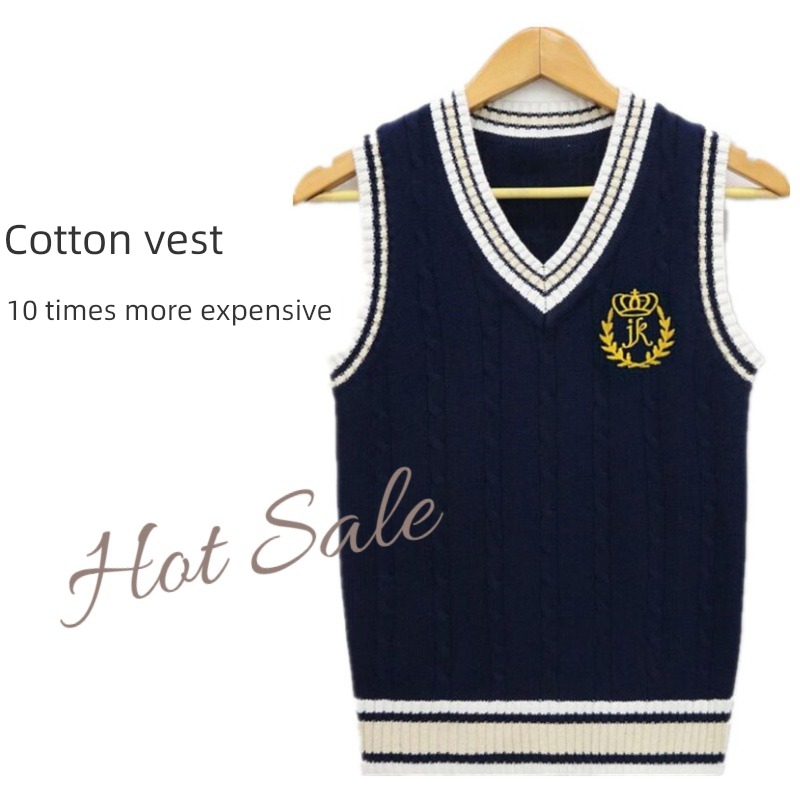 jk college men and women school uniform pure cotton Small shoulder Vest
