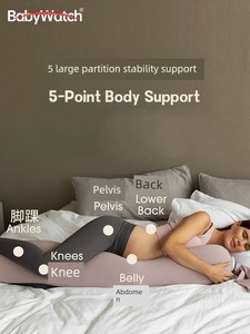 Babywatch Side Sleeping Pillow for Pregnant Women, Waist Support, Side Sleeping Belly Support, Long Body Pillow, Special