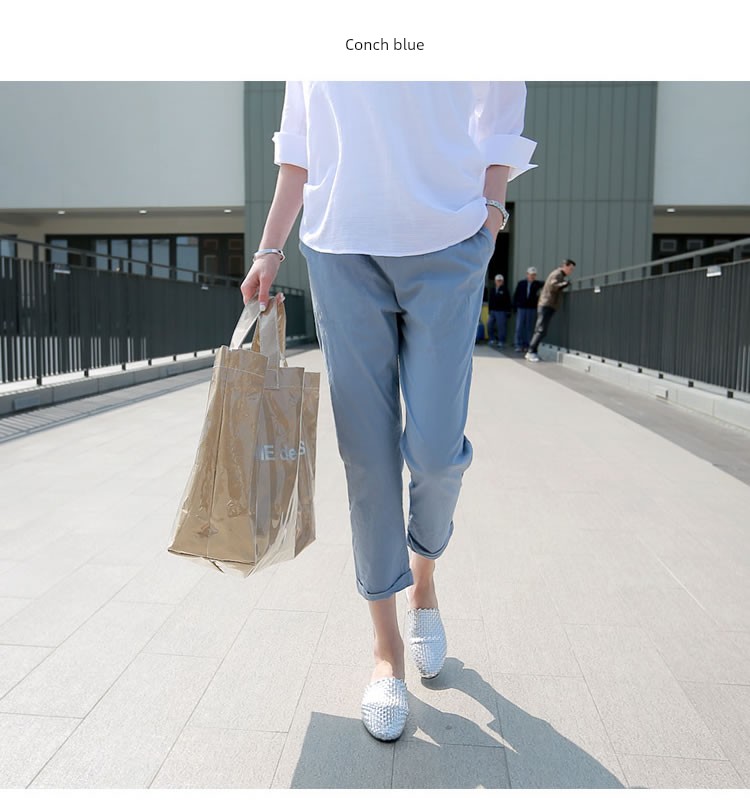 Outwear Summer Thin Casual Cotton and Linen Autumn Maternity Pants — 8