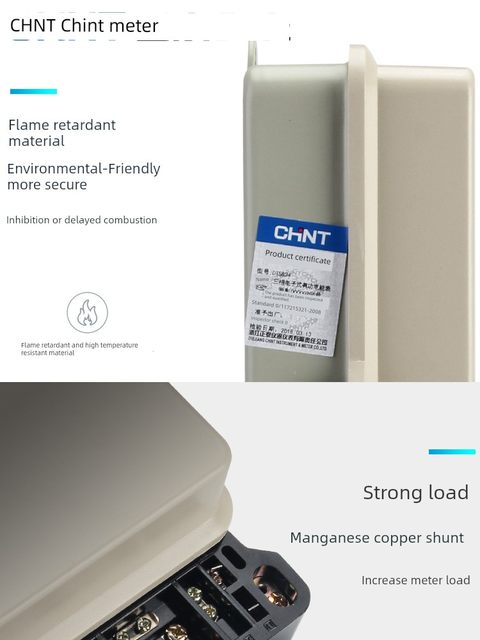 Zhengtai DTS634 three-phase four-wire meter 380V high-power transformer three-box electric energy meter 100A