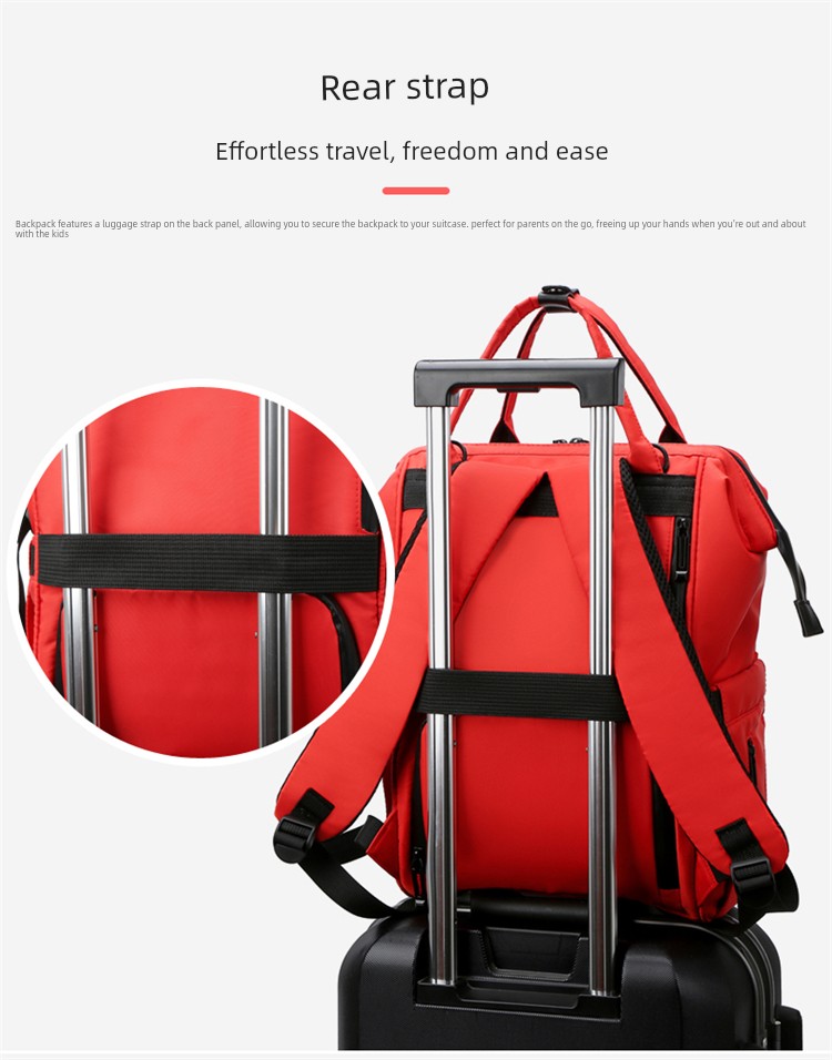Fashionable Mommy Bag, Dual-Shoulder Backpack for Mother and Baby, with Separate Wet and Dry Compartments, Large Capacity, Lightweight and Multifunctional — 8
