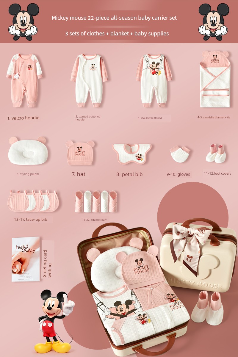 Disney Baby Gift Box Set Newborn Clothes Newborn Baby Full Moon Birth Meet Gift Supplies Upscale — 7