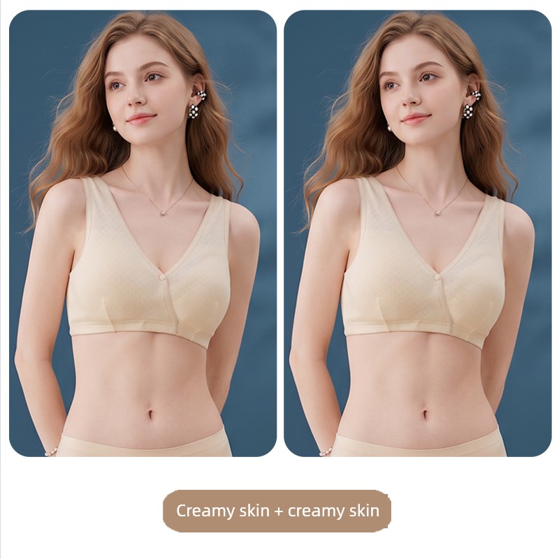 Pure Cotton Nursing Bra, Summer Thin Style, Specially Designed for Postpartum Breastfeeding, Can Be Worn during Pregnancy and Sleep, Vest-Style Bra — 7