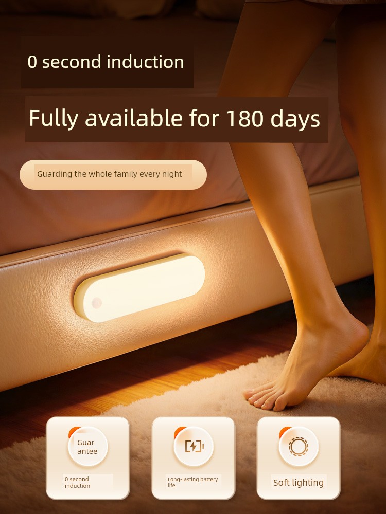 Human Sensor Night Light, Intelligent Automatic Lighting When Someone Approaches, Magnetic Charging for Corridors and Hallways, Ultra-Long Battery Life for Entryways