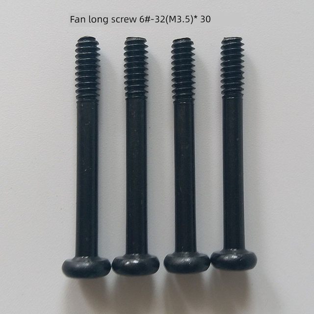 Chassis ultra-thin 15mm/25mm thick fan long screw 6#-32 threaded cold exhaust fan fixing screw M3.5