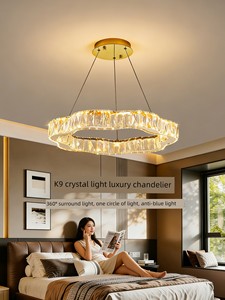 Huayi Lighting Crystal Bedroom Chandelier 2026 New Model Flower-Shaped Study Room Modern Elegant Dining Room Light Luxur