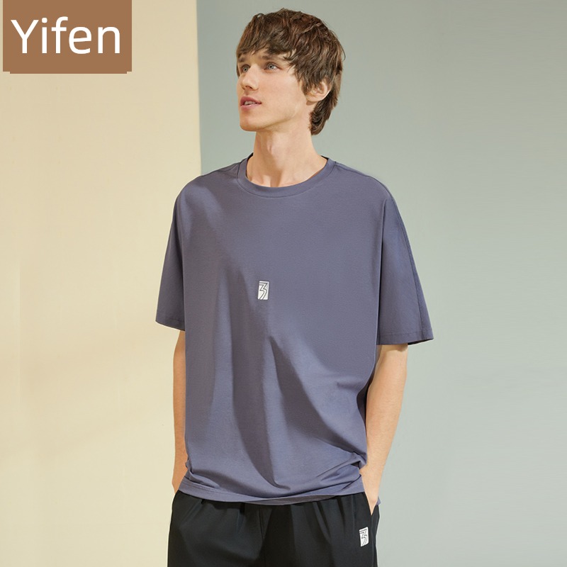 2021 summer Simplicity cotton material man Antibacterial Short sleeve