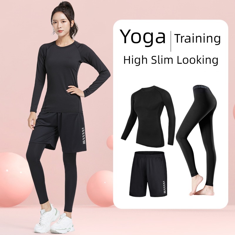 female Quick drying Long sleeve winter Lay a foundation Basketball Fitness wear
