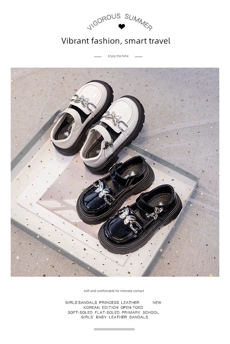 Black Leather Shoes for Girls, College Style, Height-Increasing, Versatile, British Style, Comfortable, Thick-Soled, Round-Toe, 2026 New Model — 5