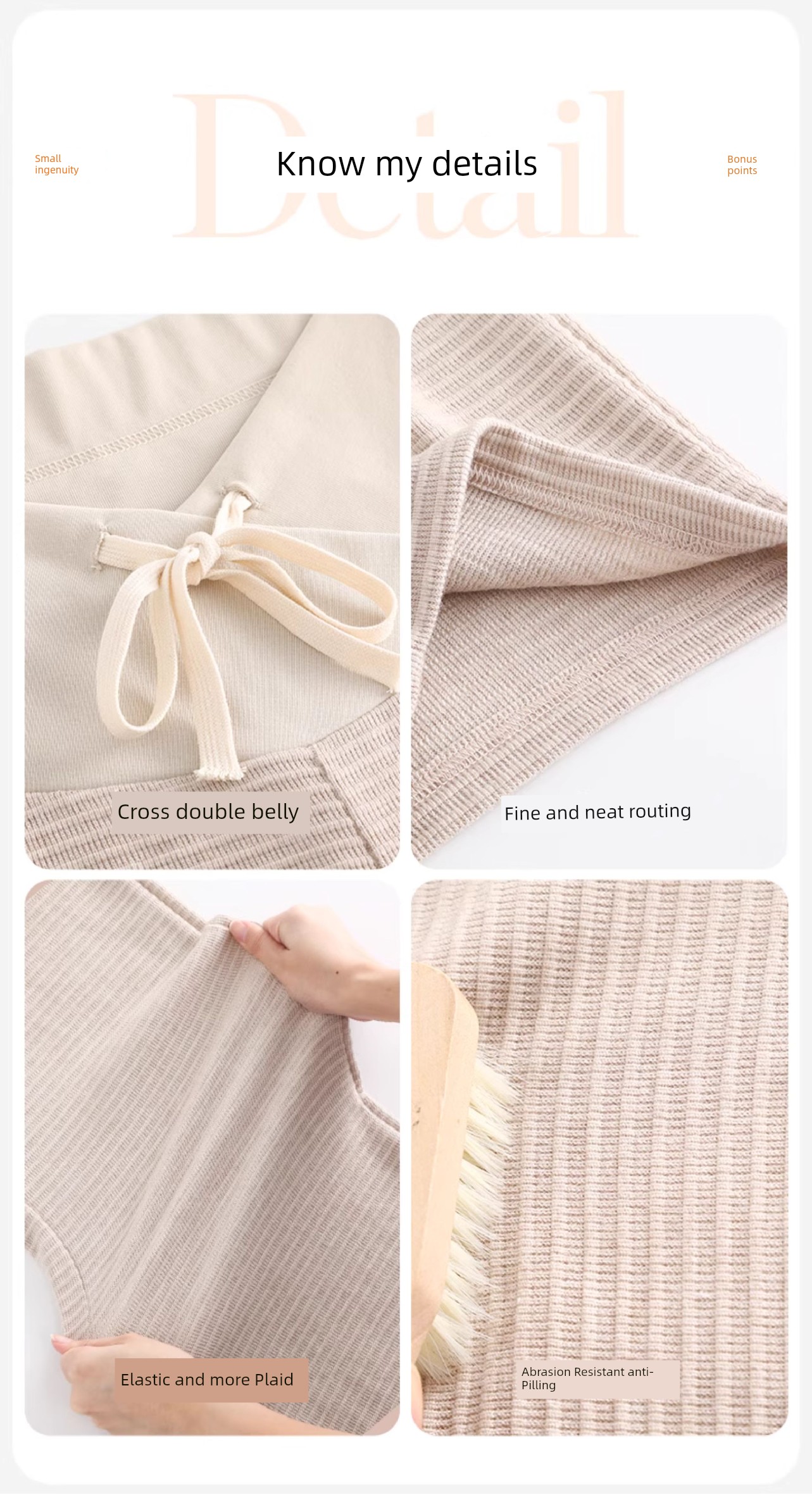 Maternity Pants for Spring and Autumn, Knitted Casual Wide-Leg Pants for Spring and Summer, Low-Waist Drawstring Long Pants, Early Autumn Straight-Leg — 9