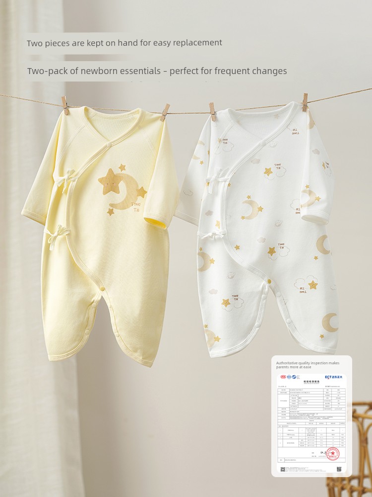 Tongtai Spring and Autumn Pure Cotton 0-June Baby Jumpsuit — 3