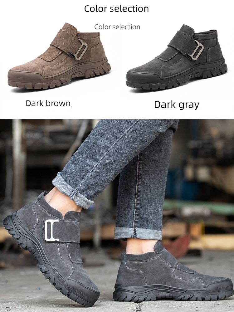 protective shoes man ventilation Four seasons Steel Baotou Anti smash and anti puncture Deodorization Safety shoes soft sole Electric welding Work shoes