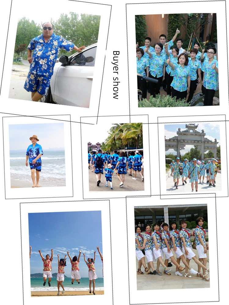 Hainan Island Beach suit Sanya lovers Two piece set shirt