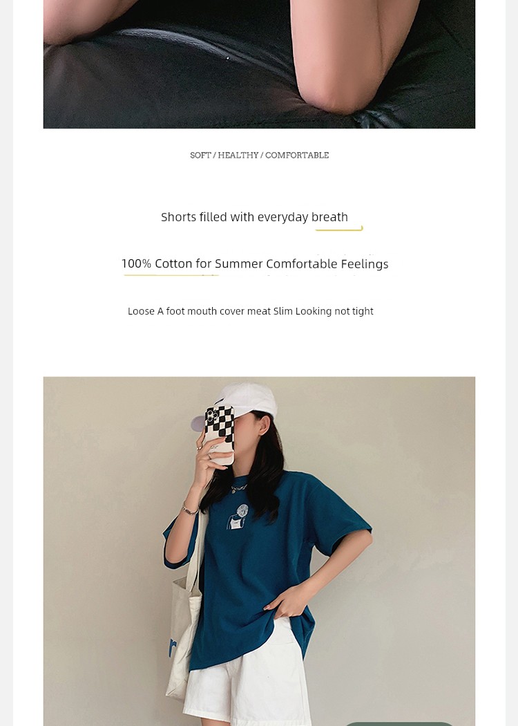 Summer Outwear Thin Pure Cotton Shorts for Pregnant Women — 2