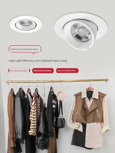 Trunk Lights Led Embedded Non-Strobe Clothing Store Spotlight Wedding Shop Commercial Cob Ceiling Lamp Hole Lamp 4500K