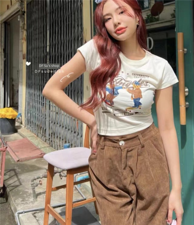 Thailand Minority Retro pure cotton Couple Short sleeve T-shirt