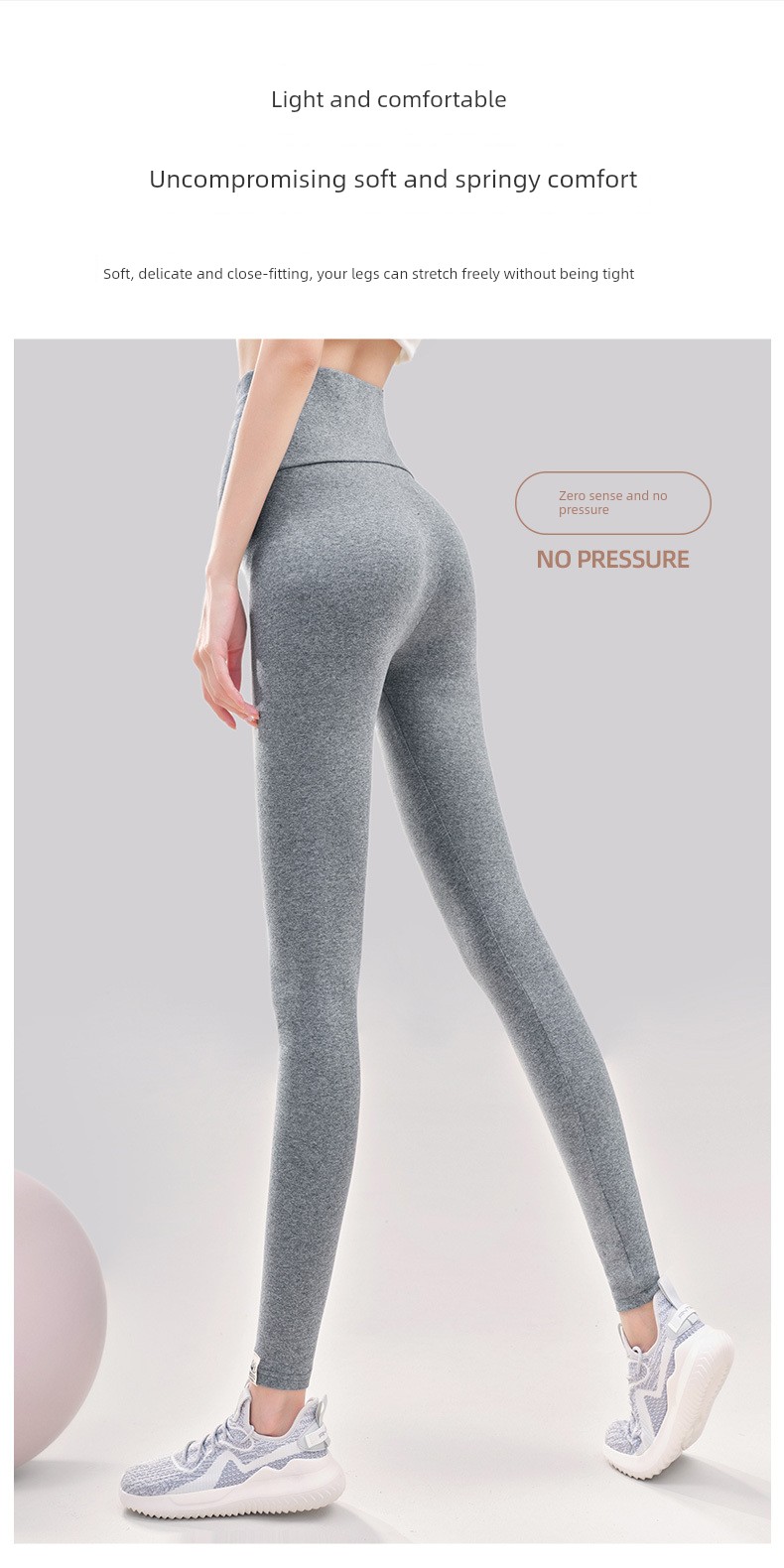 Pure Cotton Yoga Fleece-lined plus Size Autumn Dress Maternity Leggings — 3