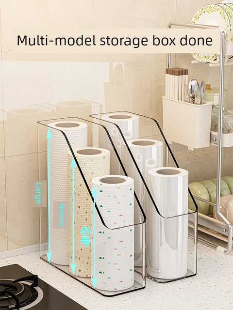 Kitchen plastic wrap cover storage rack box cabinet seal bag sorting storage rack disposable fresh-keeping bag storage tool