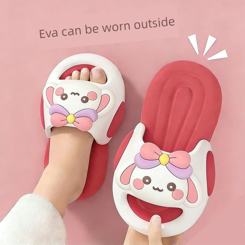 New Style Girls' Rabbit Slippers, Soft-Soled, Non-Slip, Suitable for Home and Outdoor Wear, Cute Summer Princess Slide Sandals — 4