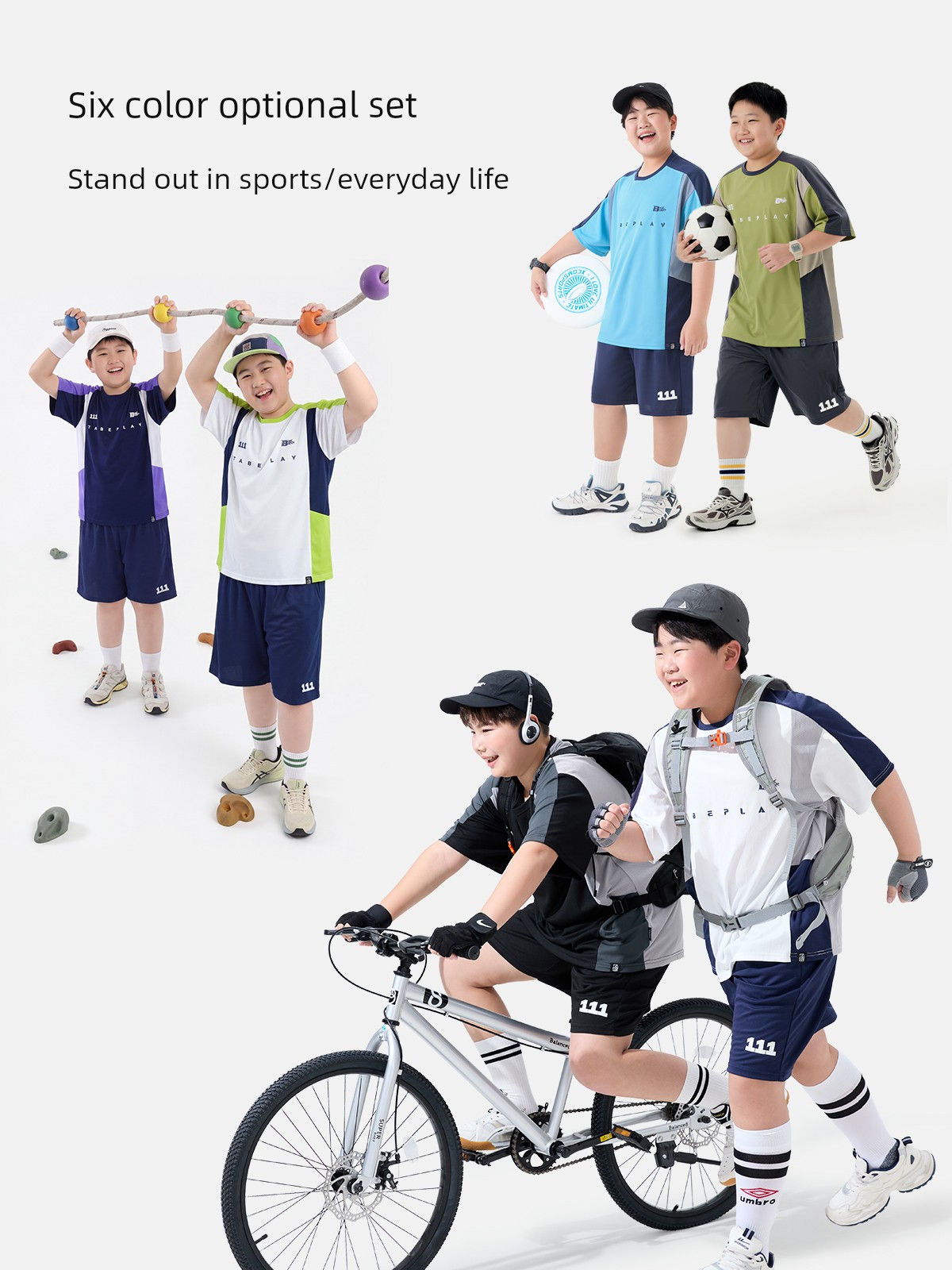 [Breathable and Sweat-Absorbent Two-Piece Set] Piggy Tony Kidsren's Sports Suit for Boys and Older Kidsren, Short-Sleeved T-Shirt and Shorts for Summer — 5