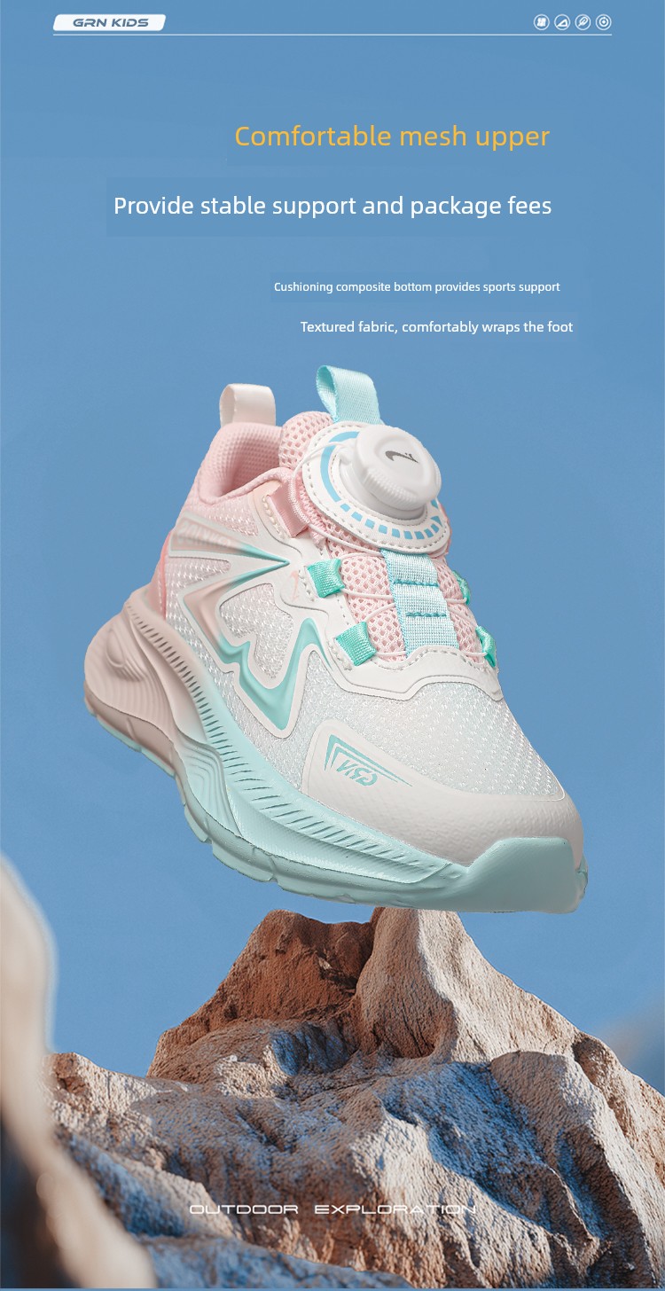 Guirenniao Children's Shoes 2026 New Autumn Hot-Selling Girls' Sports Shoes, Girls' Running Shoes for Kids and Older Children — 8