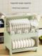 Storing box for placing dishes and storage rack with lid, double-layer drainage, household kitchen, storage rack, box, and cabinet