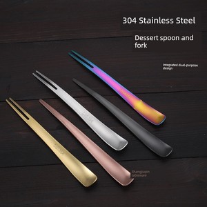 304 Matte Fruit Fork, Fruit Skewer, Cake Fork, Dessert Fork, European Style, Luxurious, Cute, for Home and Commercial Us
