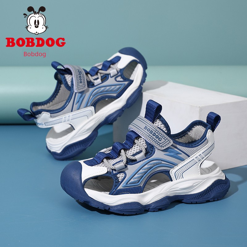 Bobdog Sandals Summer Kids Casual Beach Shoes Boys Toe Box Soft Bottom Non Slip Boys Medium and Large Children's Shoes — 5