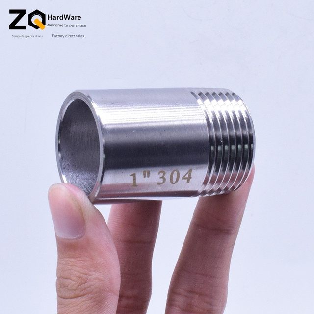 304 stainless steel welding single head outer wire 50mm length DN8/10 2/3/4/6/min 1/2.5 inch pipe joint