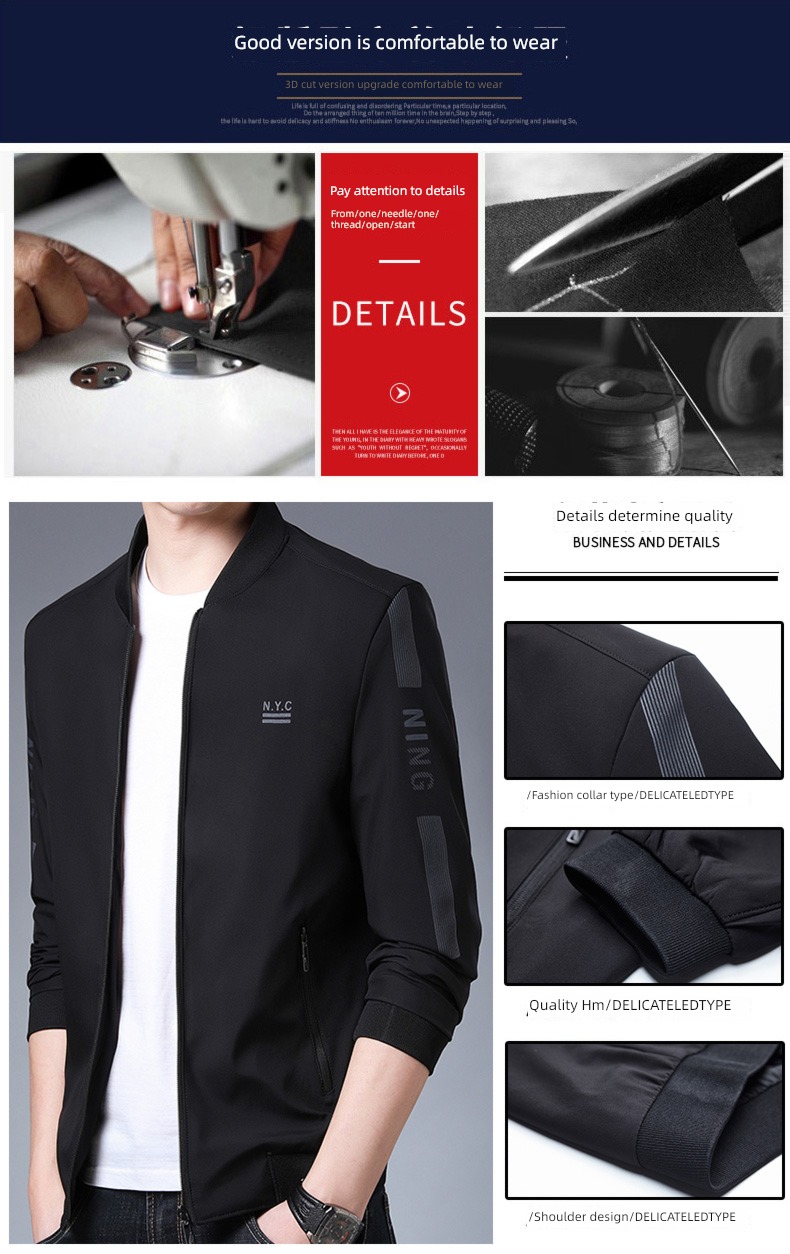 tide Spring and Autumn new pattern mlb  jacket men's wear Jacket
