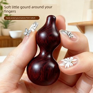 Fingertip Softness Practice Toy Small Gourd, Hand-Twisted Fine Waist-Shaped Handpiece, Rosewood Portable Exquisite Woode