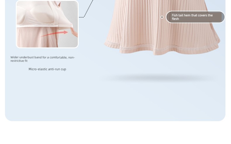 Fish Tail Design Covers the Body | Breathable Nursing Vest for Spring and Autumn, No Need to Wear a Bra, Suitable for Going Out, Postpartum Breastfeeding — 25