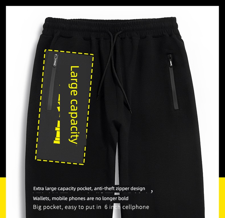 tide the fat Big size easy elastic force Men's trousers