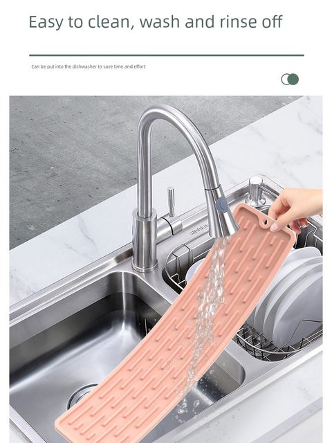 Silicone drain pad Thermal insulation pad Long strip Anti-scalding table pad Teapot pad Coaster Coaster High temperature resistant kitchen countertop anti-slip pad