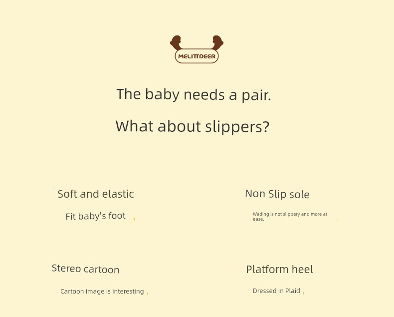Little Deer Milly Baby Slippers Summer Home Indoor Eva Soft Sole Shock Absorbing Wear-Resistant Soft Elastic Cute Cartoon — 5