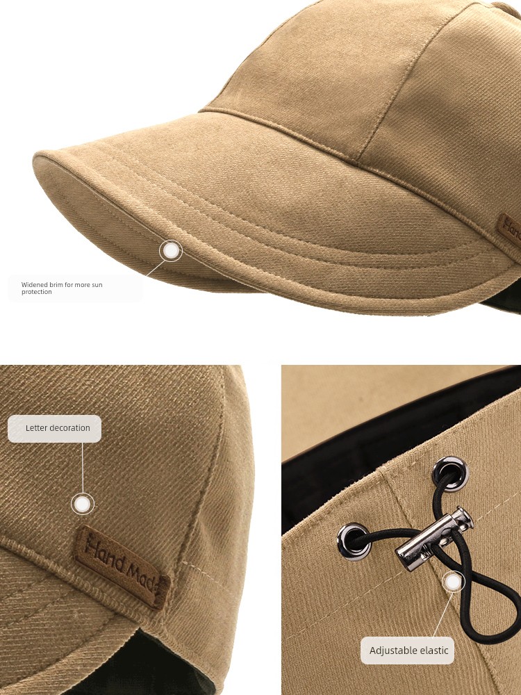 Sun hat female Sunscreen ultraviolet-proof black Fisherman hat