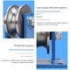 Heavy Duty U-shaped Wire Rope Puller/Trough Steel Rail Wheel Large Iron Door Gate/Bent Pipe Wheel Round Pipe Wheel Guide Rail