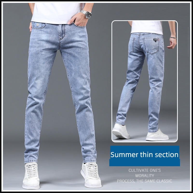 Chaopai Spring and Autumn leisure time Straight cylinder man Jeans