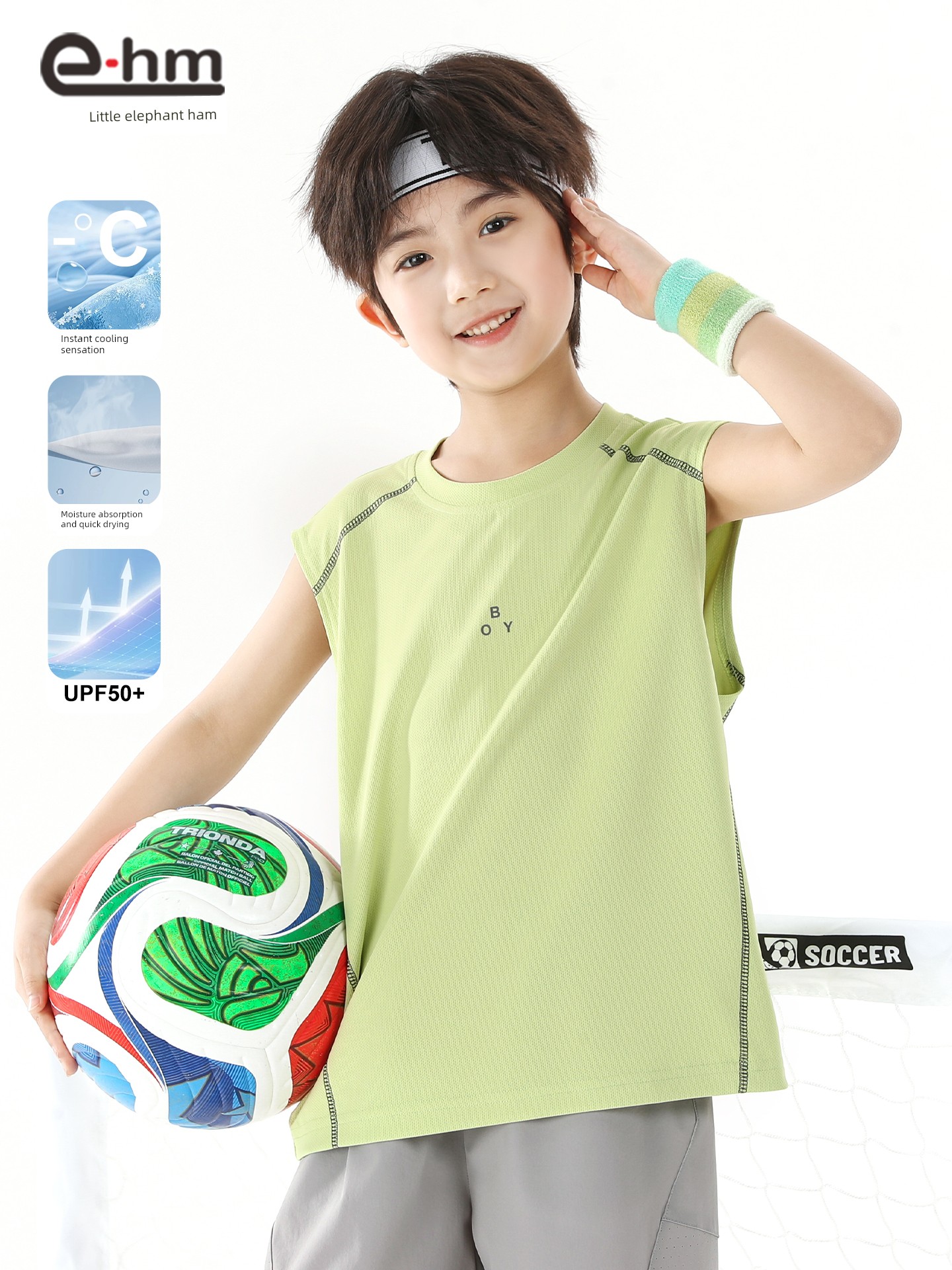 Little Elephant Ham Children's Clothing Boys' Sleeveless T-Shirt Kids' Summer Short-Sleeve 2026 New Model Boys' Big Kids' Class a Thin Shirt