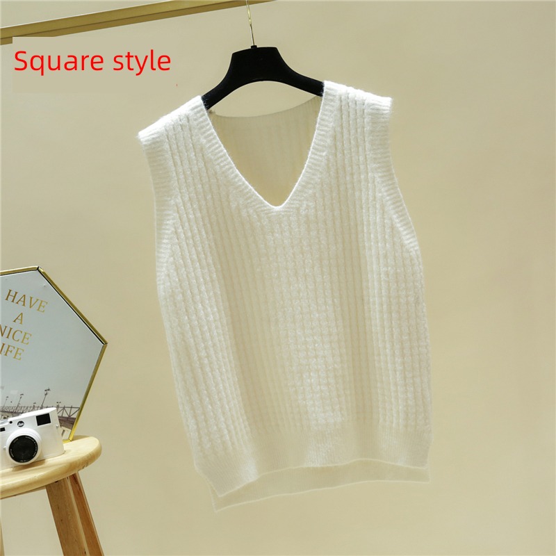 V-neck Newflower sweater Condom Versatile knitting Vest
